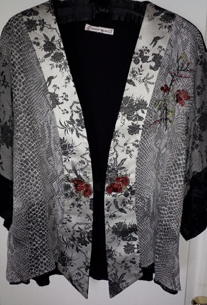 NEW SPENCER ALEXIS DINNER JACKET BLACK & WHITE LG